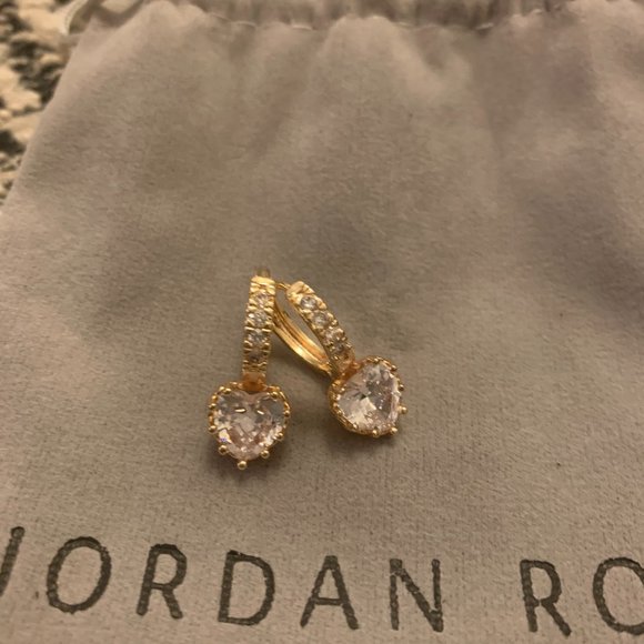 Jordan Road Luv 18K Gold-Plated Crystal Earrings - Picture 1 of 2